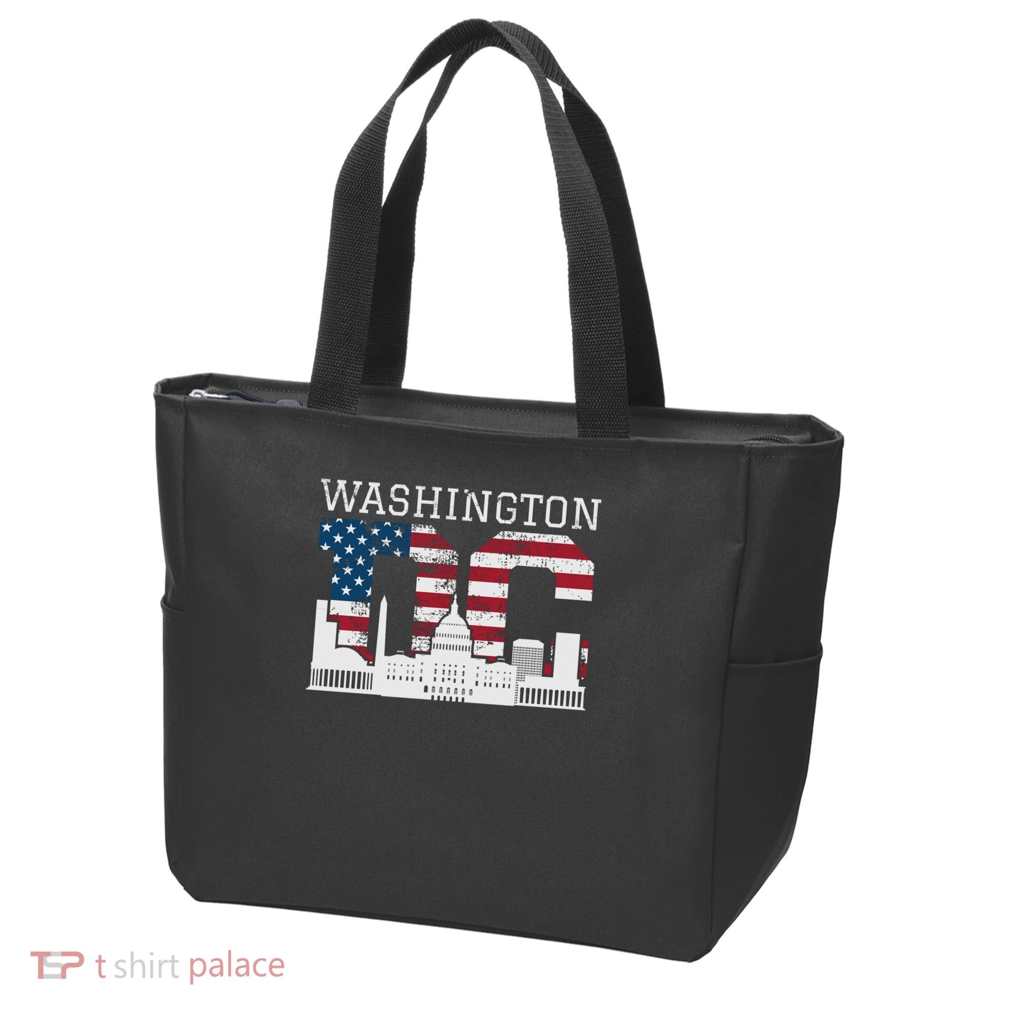 Washington Dc Capitol Hill Usa Flag Souvenir Great Gift Tote Bag