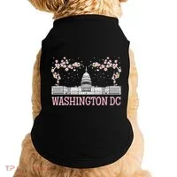 Washington DC Cherry Blossom Monument Doggie Tank thumb 0
