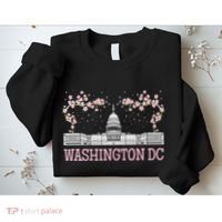 Washington DC Cherry Blossom Monument Sweatshirt thumb 2