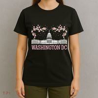 Washington DC Cherry Blossom Monument T-Shirt thumb 4