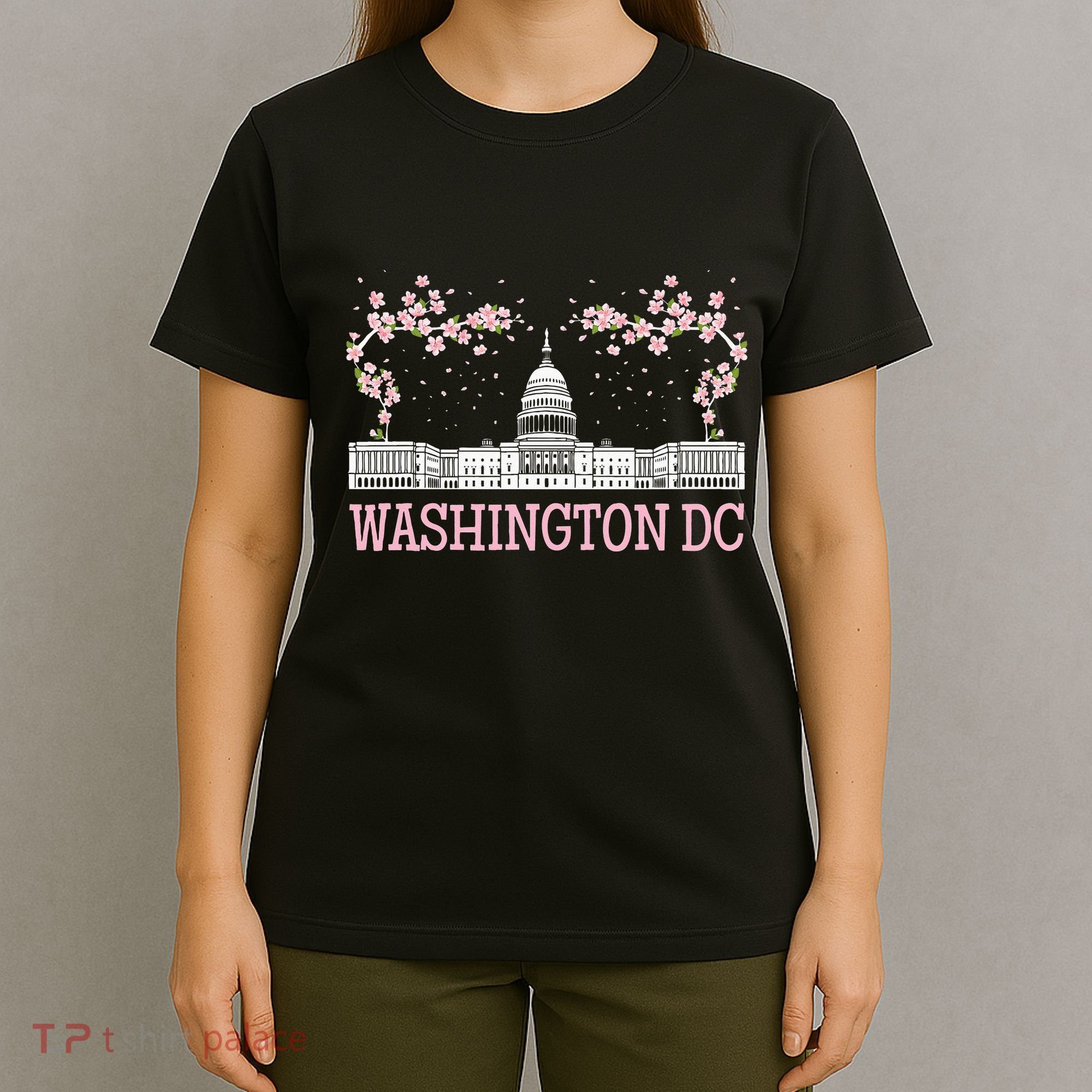 Washington DC Cherry Blossom Monument T-Shirt