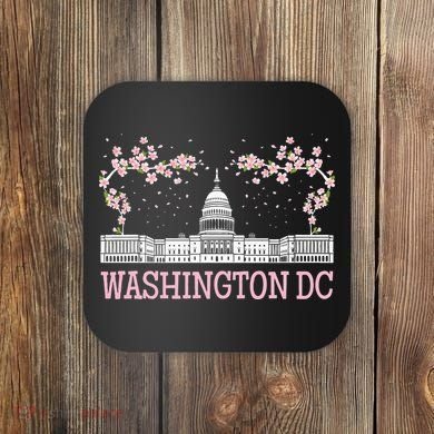 Washington DC Cherry Blossom Monument Coaster