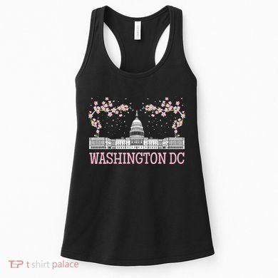 Washington DC Cherry Blossom Monument Women's Tank Top