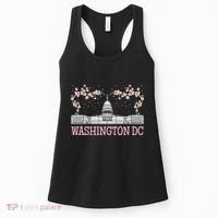 Washington DC Cherry Blossom Monument Women's Tank Top thumb 0