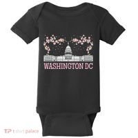Washington DC Cherry Blossom Monument Baby Bodysuit thumb 0
