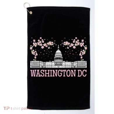 Washington DC Cherry Blossom Monument Golf Towel
