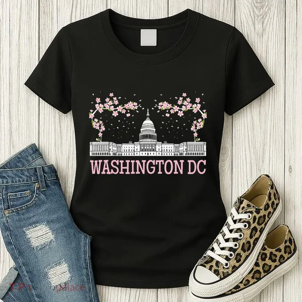 Washington DC Cherry Blossom Monument Women's T-Shirt
