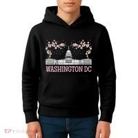 Washington DC Cherry Blossom Monument Kids Hoodie thumb 4