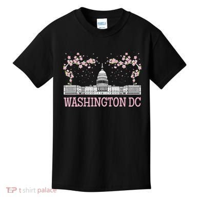 Washington DC Cherry Blossom Monument Kids T-Shirt