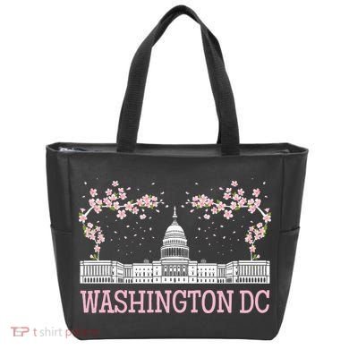 Washington DC Cherry Blossom Monument Tote Bag