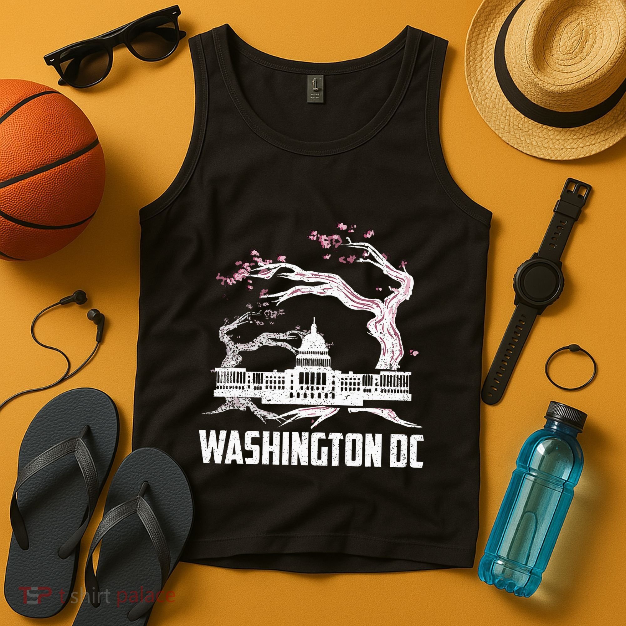 Washington Dc Cherry Blossom Capitol Hill Usa Souvenir Tank Top