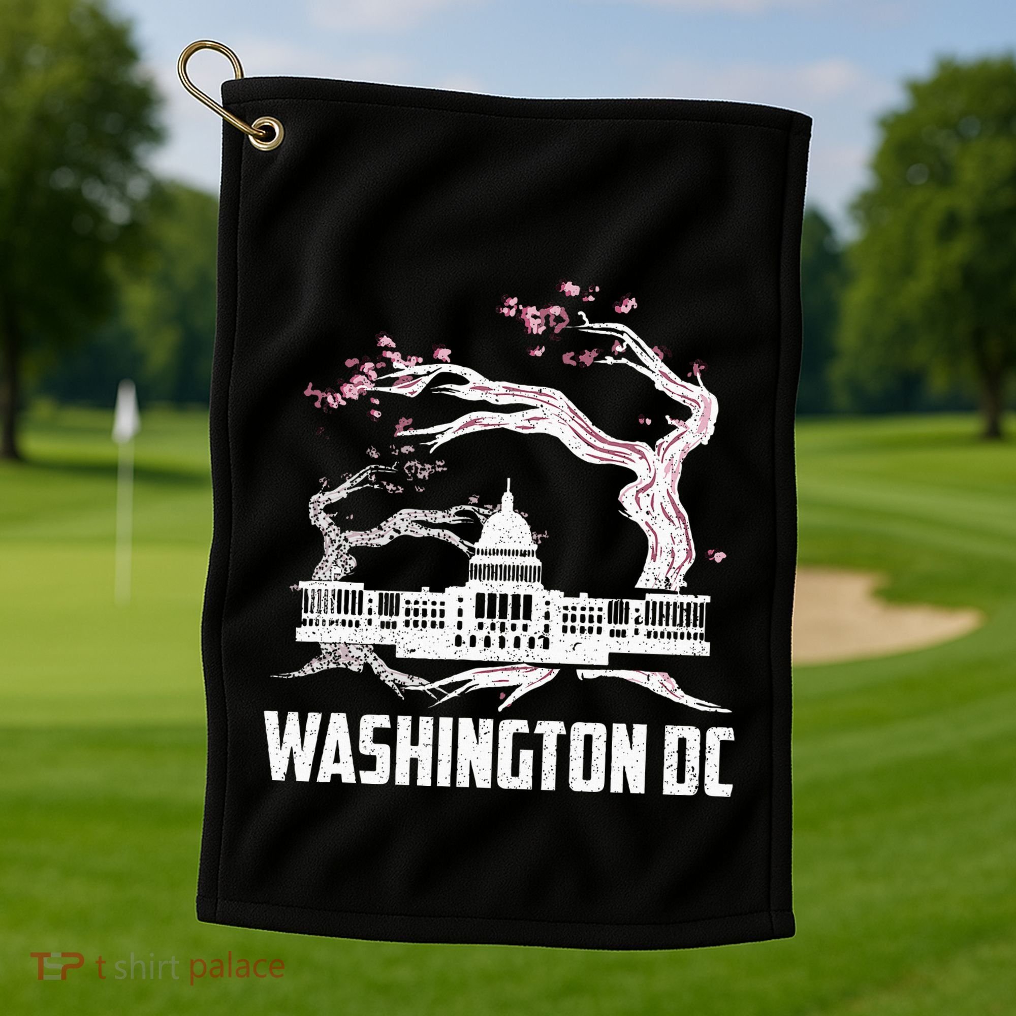 Washington Dc Cherry Blossom Capitol Hill Usa Souvenir Golf Towel