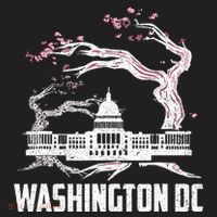 Washington Dc Cherry Blossom Capitol Hill Usa Souvenir Golf Towel thumb 3