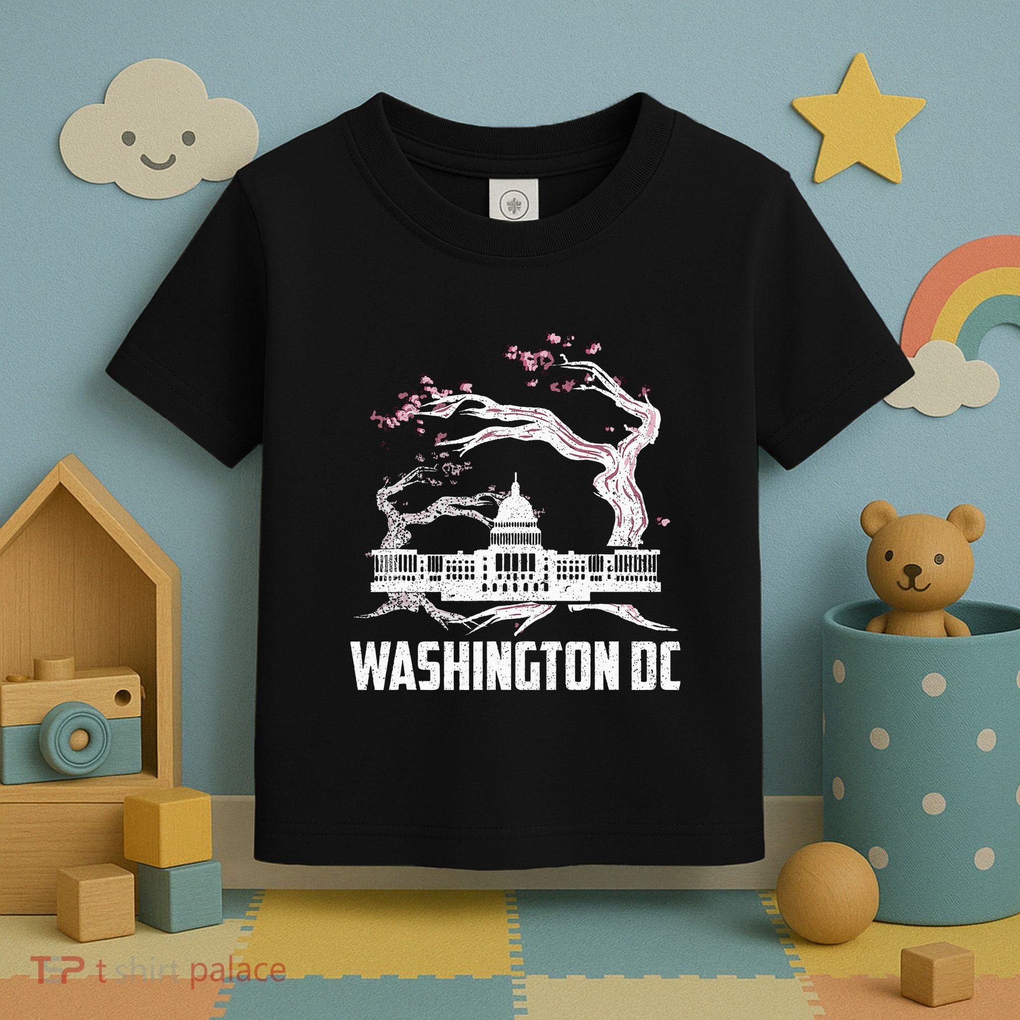 Washington Dc Cherry Blossom Capitol Hill Usa Souvenir Toddler T-Shirt