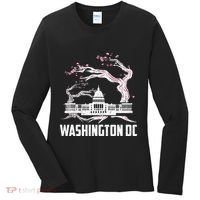 Washington Dc Cherry Blossom Capitol Hill Usa Souvenir Women's Long Sleeve Shirt thumb 0