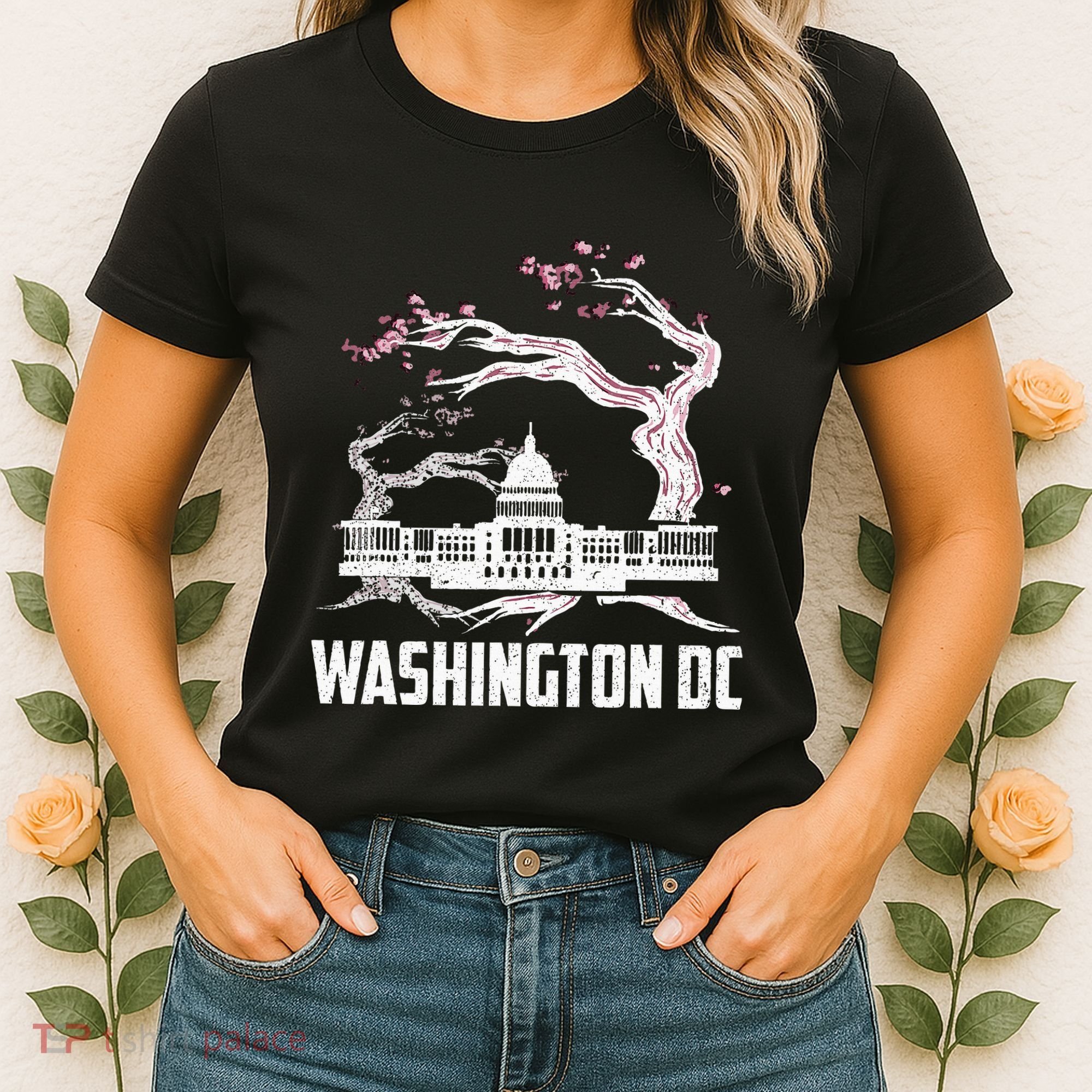 Washington Dc Cherry Blossom Capitol Hill Usa Souvenir Women's T-Shirt