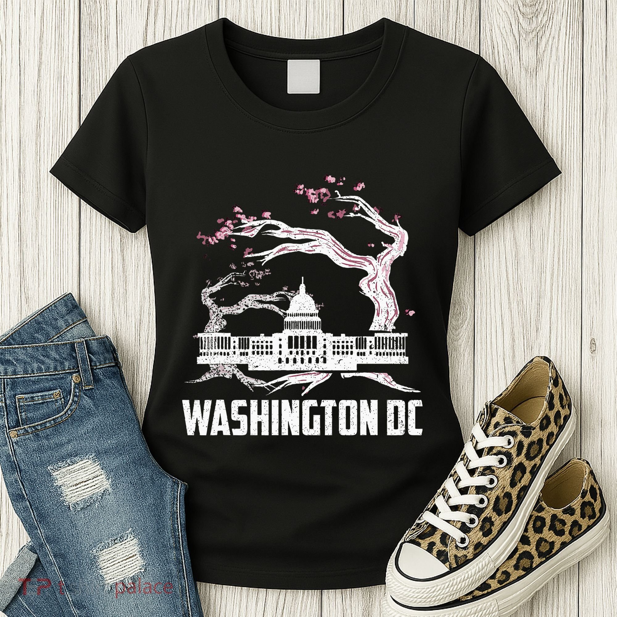 Washington Dc Cherry Blossom Capitol Hill Usa Souvenir Women's T-Shirt