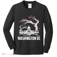 Washington Dc Cherry Blossom Capitol Hill Usa Souvenir Kids Long Sleeve Shirt thumb 0