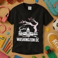 Washington Dc Cherry Blossom Capitol Hill Usa Souvenir Kids T-Shirt thumb 3