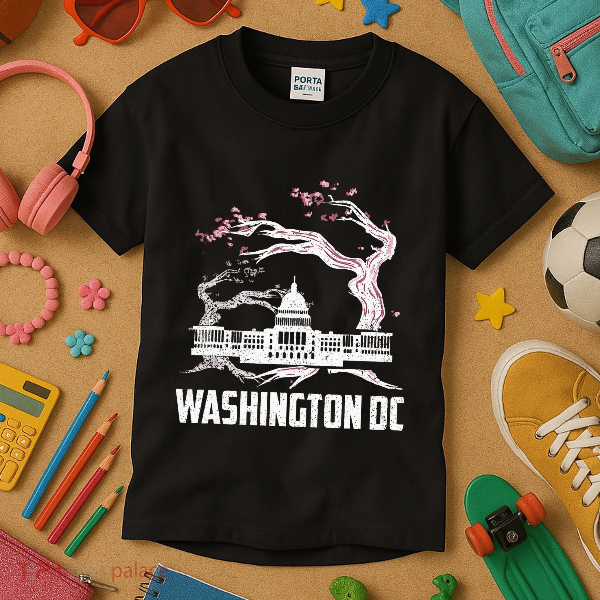 Washington Dc Cherry Blossom Capitol Hill Usa Souvenir Kids T-Shirt
