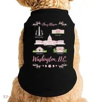 Washington Dc Cherry Blossom Monument Doggie Tank thumb 0