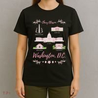 Washington Dc Cherry Blossom Monument T-Shirt thumb 4
