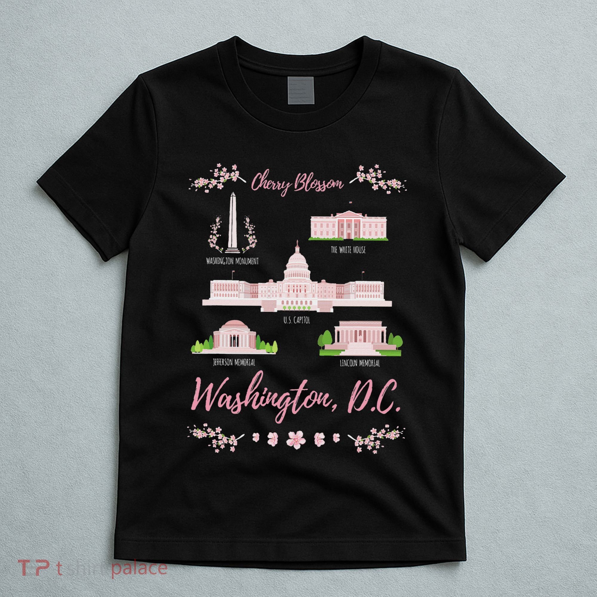 Washington Dc Cherry Blossom Monument T-Shirt