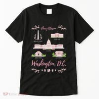 Washington Dc Cherry Blossom Monument Tall T-Shirt thumb 0
