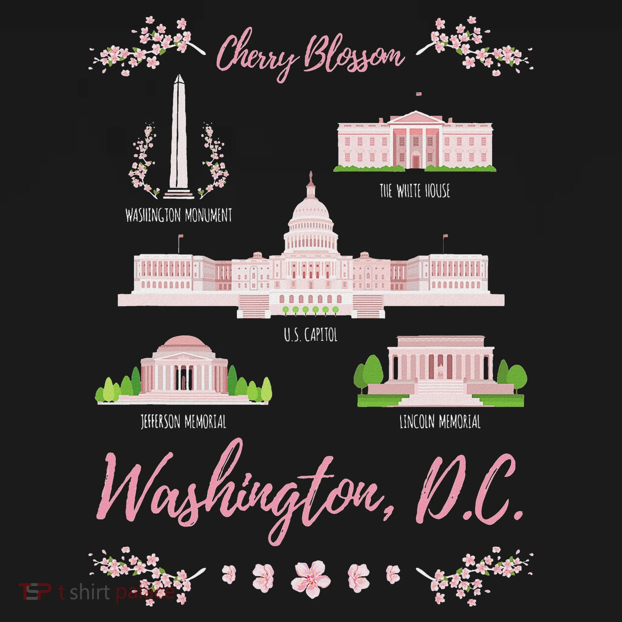 Washington Dc Cherry Blossom Monument Women's Hoodie