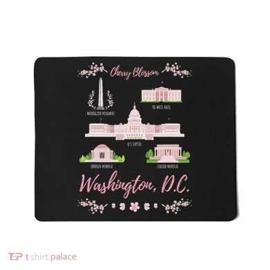 Washington Dc Cherry Blossom Monument Mousepad