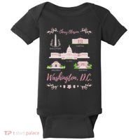 Washington Dc Cherry Blossom Monument Baby Bodysuit thumb 0