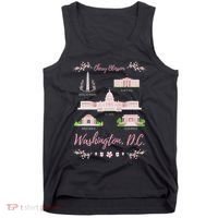 Washington Dc Cherry Blossom Monument Tank Top thumb 0