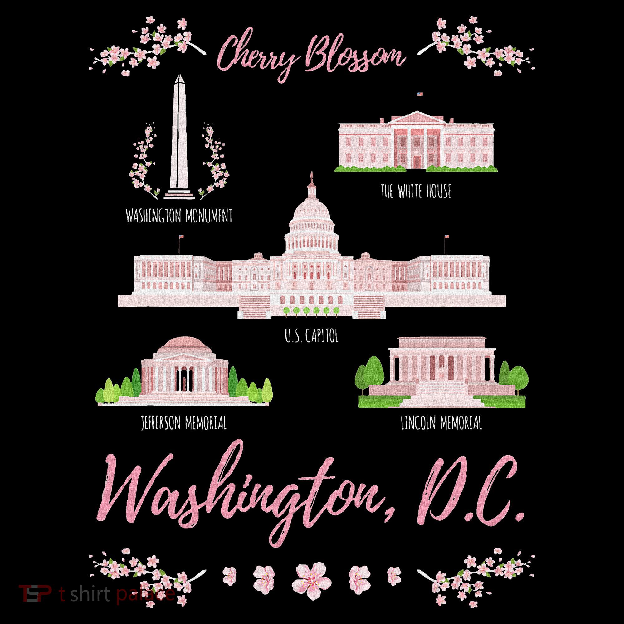 Washington Dc Cherry Blossom Monument Tank Top