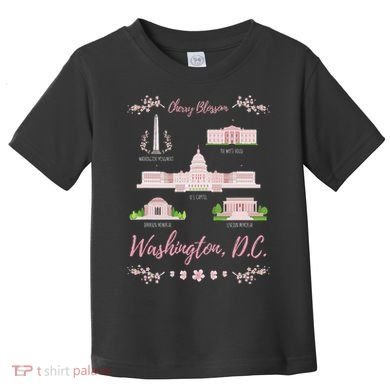 Washington Dc Cherry Blossom Monument Toddler T-Shirt