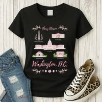 Washington Dc Cherry Blossom Monument Women's T-Shirt thumb 3