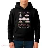 Washington Dc Cherry Blossom Monument Kids Hoodie thumb 4