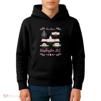 Washington Dc Cherry Blossom Monument Kids Hoodie thumb 4
