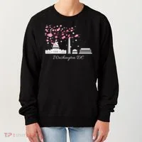 Washington Dc Cherry Blossoms Monuments Memorials Women's Sweatshirt thumb 0