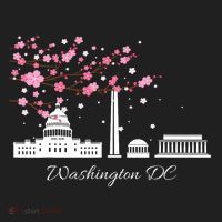Washington Dc Cherry Blossoms Monuments Memorials Women's Sweatshirt thumb 2