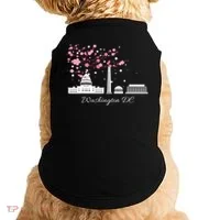 Washington Dc Cherry Blossoms Monuments Memorials Doggie Tank thumb 0