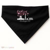 Washington Dc Cherry Blossoms Monuments Memorials USA-Made Doggie Bandana thumb 0