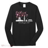 Washington Dc Cherry Blossoms Monuments Memorials Long Sleeve Shirt thumb 0