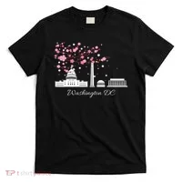 Washington Dc Cherry Blossoms Monuments Memorials T-Shirt thumb 0
