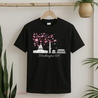 Washington Dc Cherry Blossoms Monuments Memorials T-Shirt thumb 2