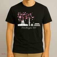 Washington Dc Cherry Blossoms Monuments Memorials T-Shirt thumb 3