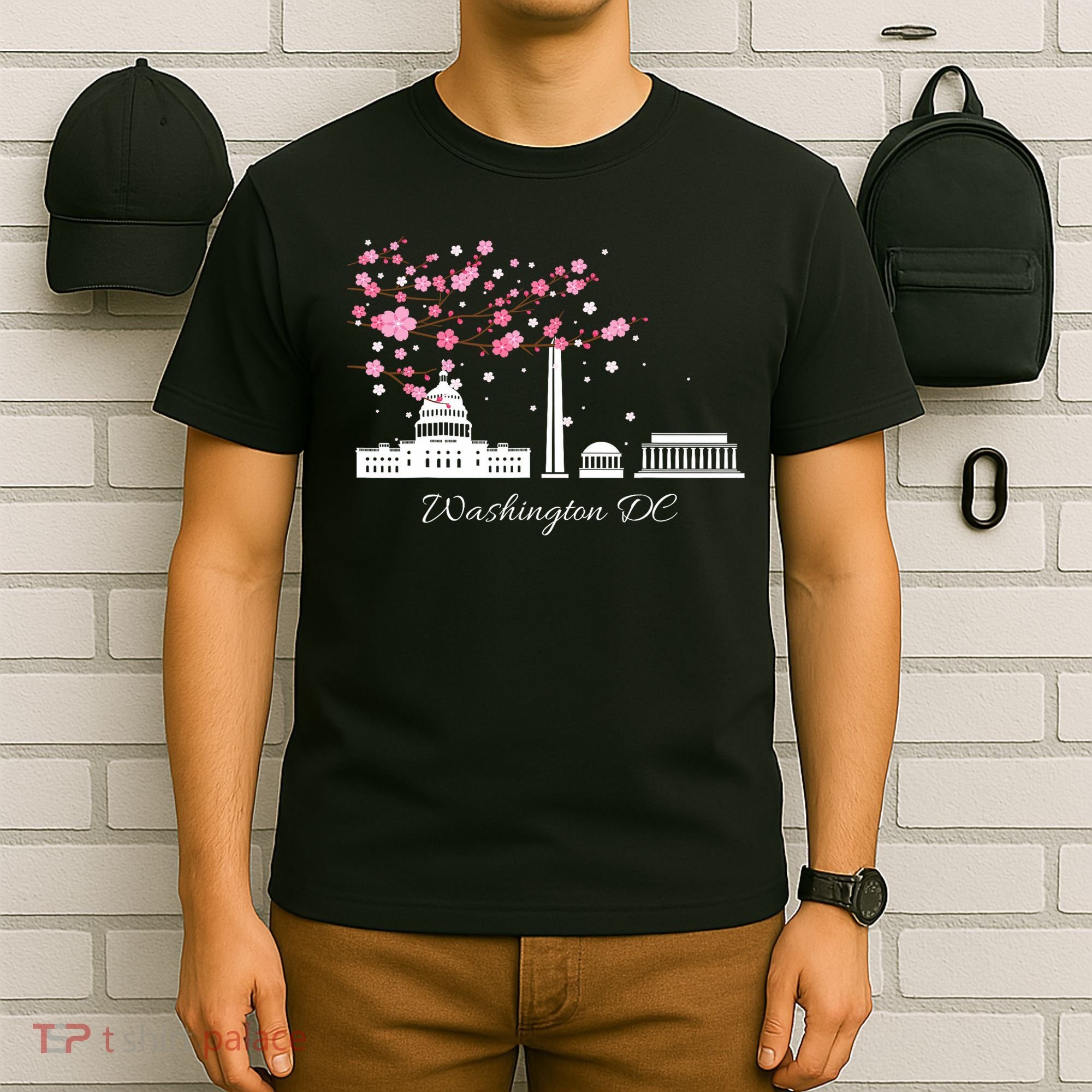 Washington Dc Cherry Blossoms Monuments Memorials T-Shirt
