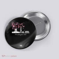 Washington Dc Cherry Blossoms Monuments Memorials Button thumb 0