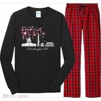 Washington Dc Cherry Blossoms Monuments Memorials Long Sleeve Pajama Set thumb 0