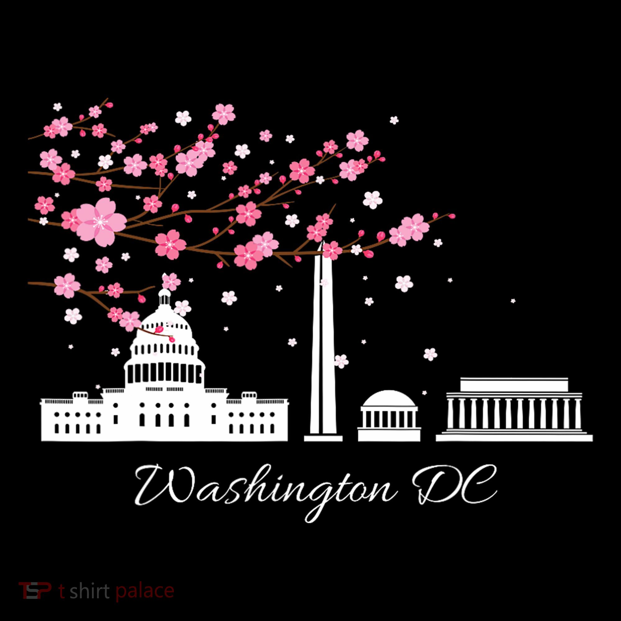 Washington Dc Cherry Blossoms Monuments Memorials Women's Hoodie
