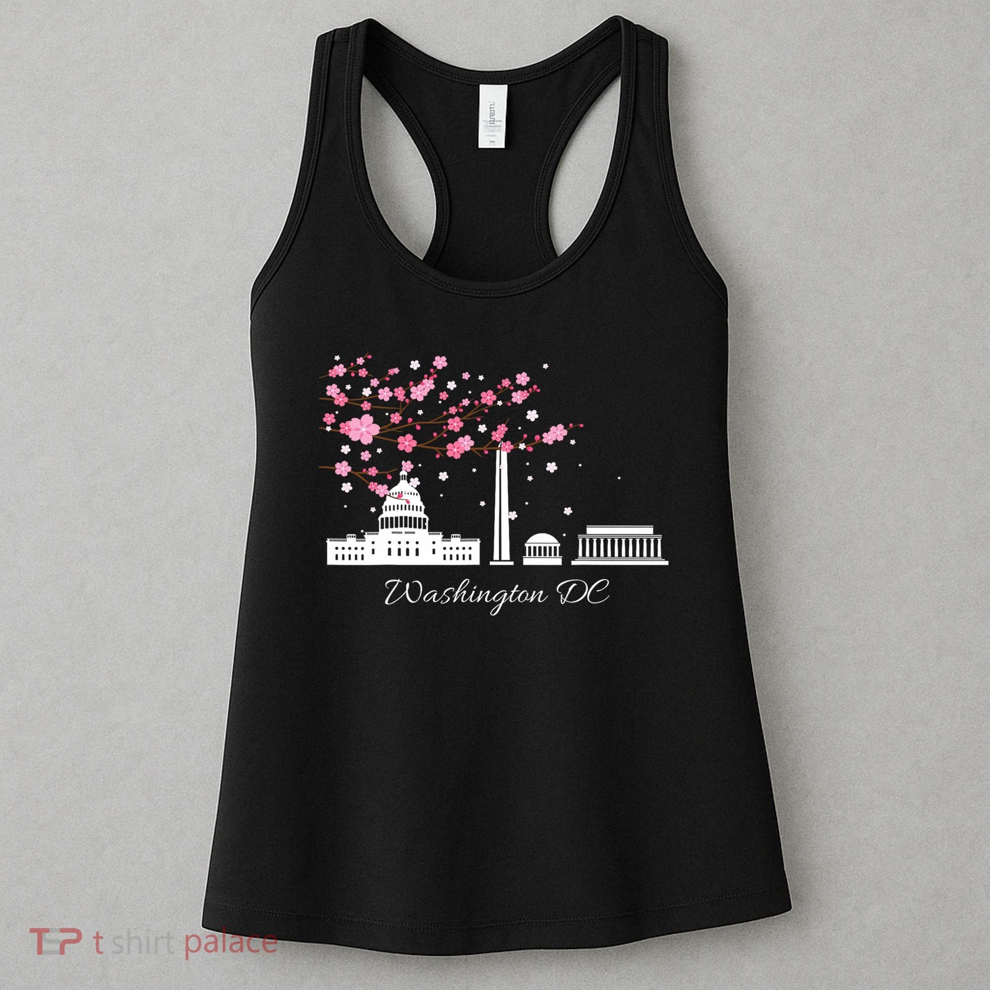 Washington Dc Cherry Blossoms Monuments Memorials Women's Tank Top
